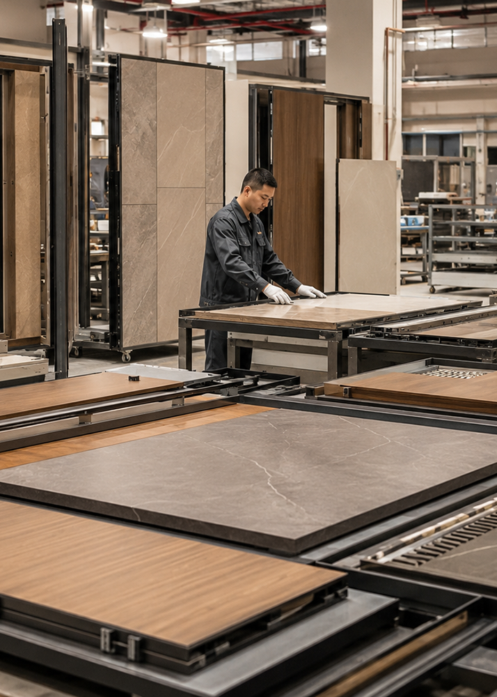 Coordinated delivery of kitchen and interior material supply